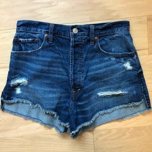 Abercrombie & Fitch High Waisted Button Fly Denim Shorts 2/26